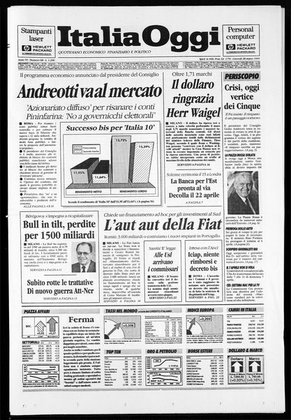 Italia oggi : quotidiano di economia finanza e politica